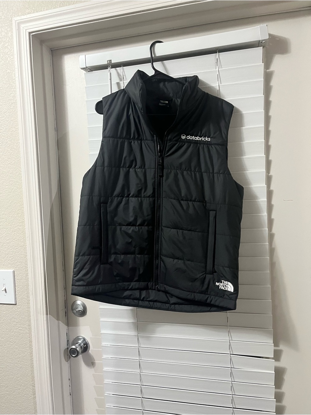 The North Face Black Quilted Vest with Databricks Logo